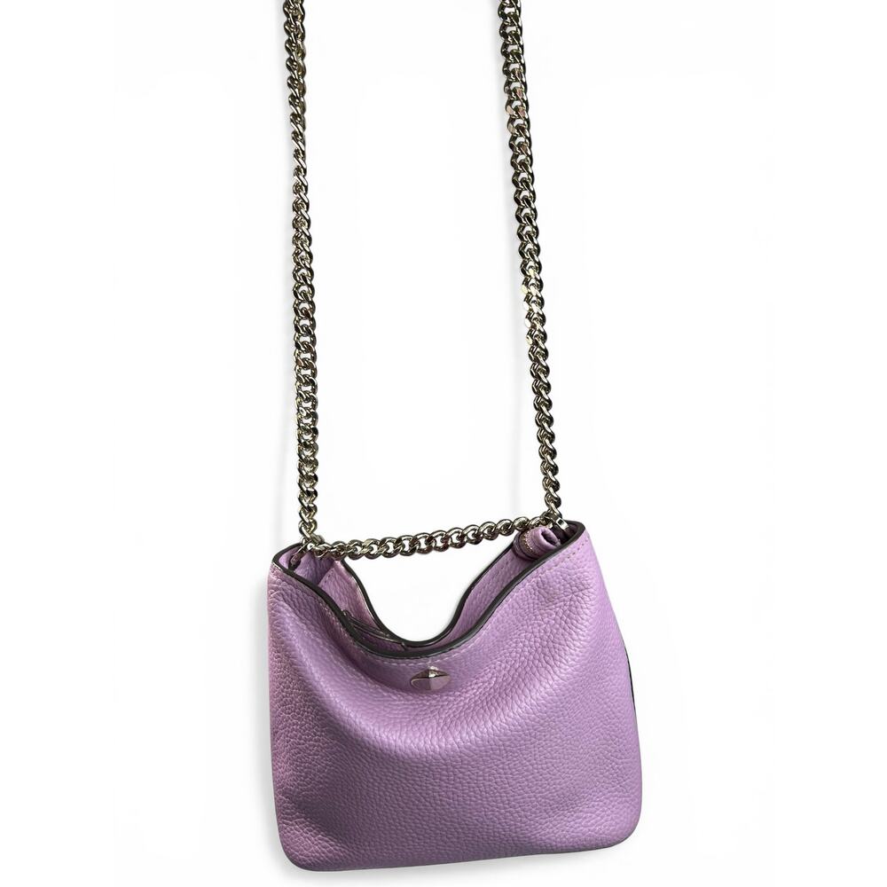 Kate Spade Polly Small Convertible Crossbody Bag Orchid Purple Pebbled Leather - Picture 10 of 12